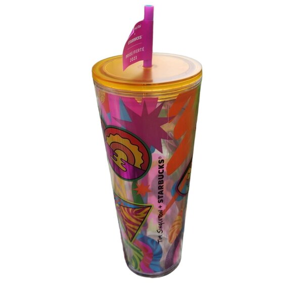 Starbucks Other - Starbucks Pride Tumbler 2023 24oz Tim Singleton Pop Culture Artwork w/ Straw